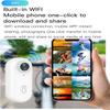 4K 8MP Pet Collar Camera, Wearable Action Camera, 120 Wide Angle Helmet Camera with Underwater Case for Outdoor Sports, White view 3