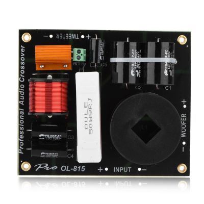 500W Frequency Divider Distributor 2-Way Professional Speaker Audio Crossover Filters Device for DIY 12-18 Inch High Power Stage Speakers