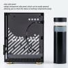 Mini ITX PC Case, ITX Computer Case with 4.3L Capacity, 360 Cooling, Clear Side Panel, Gaming PC Case for Flex 1U Power 2.5in SSD (Black) view 3