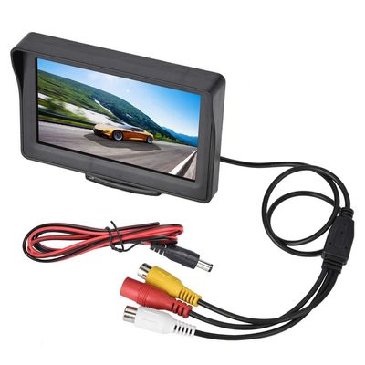 4.3 Inch LCD Monitor, Color Rear View Monitor Screen LCD Car Display View External Monitor for Automobile Backup Camera