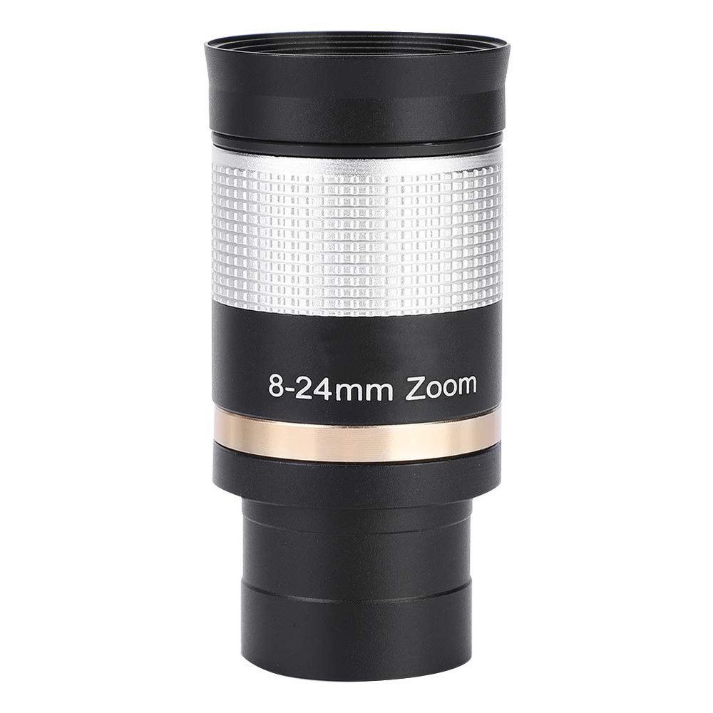 1.25 Zoom Eyepiece for Telescope, 8mm-24mm Zoom, 40-66 Degree Ultra Wide Angle Eyepiece, Green Film Coating Lens, 20mm Eyepiece for Telescope Viewing