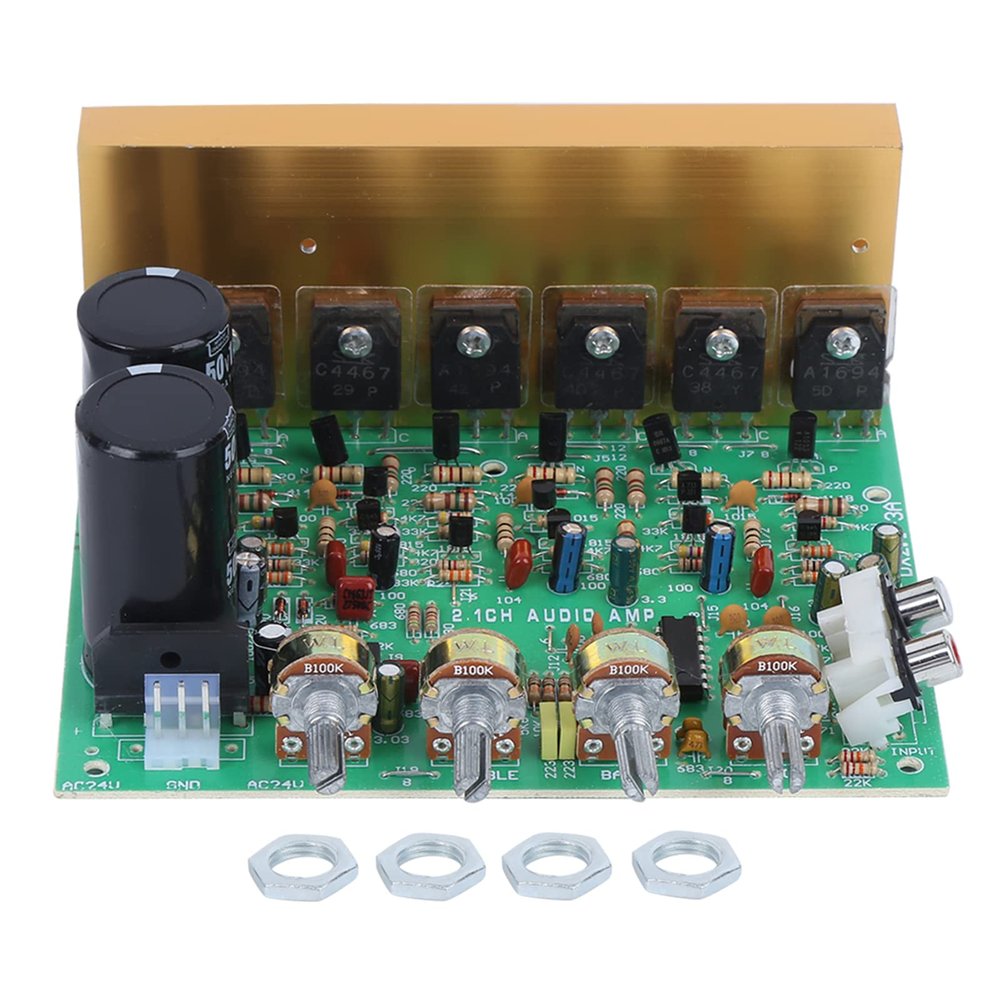 Power Amplifier Board,2 X 100W Channel Subwoofer 300W High Power Volume Potentiometer Module, Five Ring 1% Metal Film Resistors,Suitable for DIY Entry
