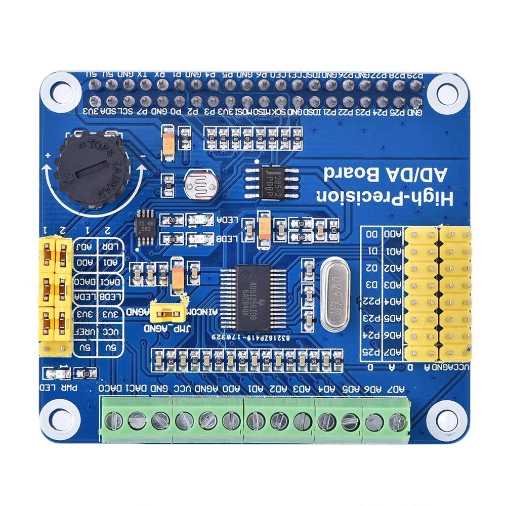 Board, High- Expansion Board Module for A+/B+/2 B, 8 Channel 24bit ADC and 2 Channel 16bit DAC Digital Module for Connecting AnalogDigital