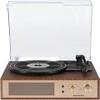 Crosley CR6045A-WA Miles 3-Speed Bluetooth in/Out Record Player Turntable with Built-in Speakers, Walnut view 1