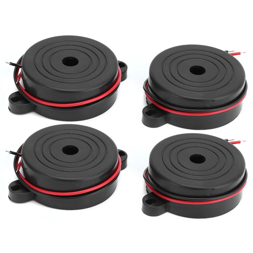 Electronic Buzzer Alarm Sounder, 4Pcs Alarm Buzzer HighDecibel Electronic Continuous Sound Beep for DIY Project
