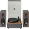 Crosley CR7501A-CL Nocturne 2-Speed Bluetooth Record Player Turntable with Matching Stereo Speakers, Charcoal view 1
