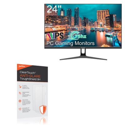 BoxWave Screen Protector Compatible with Jhcztrk PC Gaming Monitor (24 in) - ClearTouch Anti-Glare ToughShield 9H (2-Pack), Anti-Glare 9H Tough Flexible Film Screen Protector