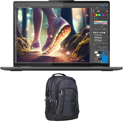 Lenovo Yoga 7i Home & Business 2-in-1 Laptop (Intel Core Ultra 7 155U 12-Core, 16.0" 60 Hz Touch Wide UXGA (1920x1200), Intel Graphics, 16GB LPDDR5X 7466MHz RAM, Win 11 Home) with Premium Backpack