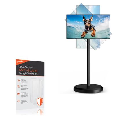 BoxWave Screen Protector Compatible with Cooboom Portable TV on Wheels (22 in) - ClearTouch Anti-Glare ToughShield 9H (2-Pack), Anti-Glare 9H Tough Flexible Film Screen Protector