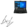 BoxWave Stand and Mount Compatible with Panasonic Toughbook FZ-55 (14 in) - Compact QuickSwitch Stand, Portable Multi Angle Viewing Foldable Riser - Metallic Silver view 1