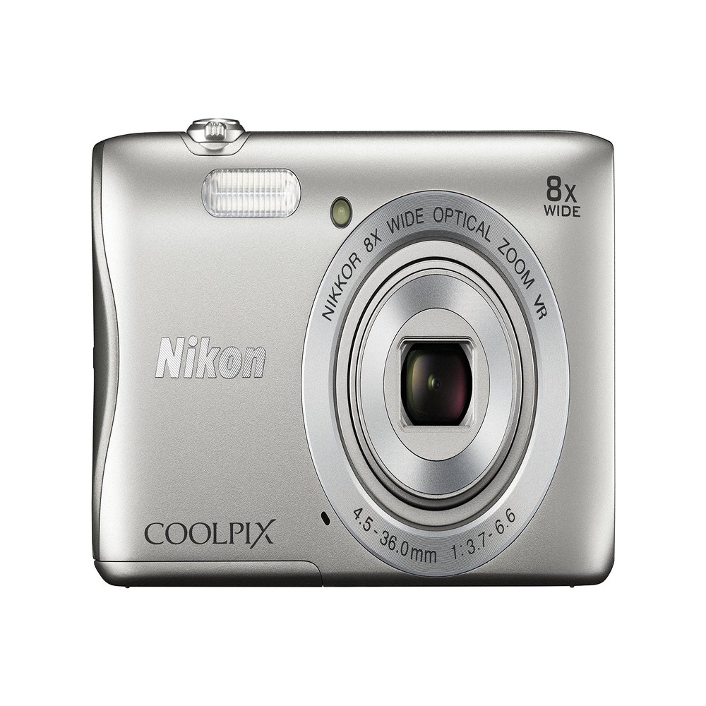 Nikon COOLPIX S3700 20MP Digital Camera with 8x Optical Zoom and Built-In Wi-Fi (Silver) (Renewed)