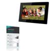 BoxWave Screen Protector Compatible with Sungale 14" Digital Photo Frame (PF1501) - ClearTouch Crystal Privacy (2-Pack), Privacy Screen Protector Flexible Film Clear view 1