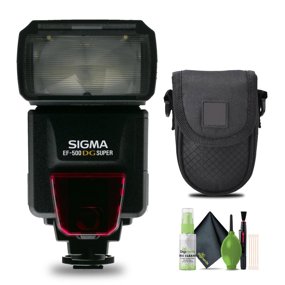 Sigma EF 500 Super Flash ETTL SLR Cameras + Cleaning Kit + Soft CASE-XSmall (Small Point N Shoot E.G. G7X, G9X, SX 720 ETC)