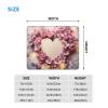 Mousepad Small MouseMat with Anti-Slip Rubber Base Card Heart Shape Flowers MousePads for Man Woman Computer Mousepad for Wireless Mouses Keyboard Mat Gaming Desk Pad for Home 7.9 x 9.5 in view 2