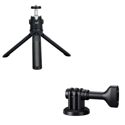JJC Extendable Mini Tripod Selfie Stick & Tripod Mount Adapter for DSLR Camera Sony ZV-1 ZV1 ZV-1F ZV1F ZV-E10 RX100 VII & Action Camera GoPro Hero 12 11 10 9, DJI Osmo Action, Insta360 Ace Pro & More