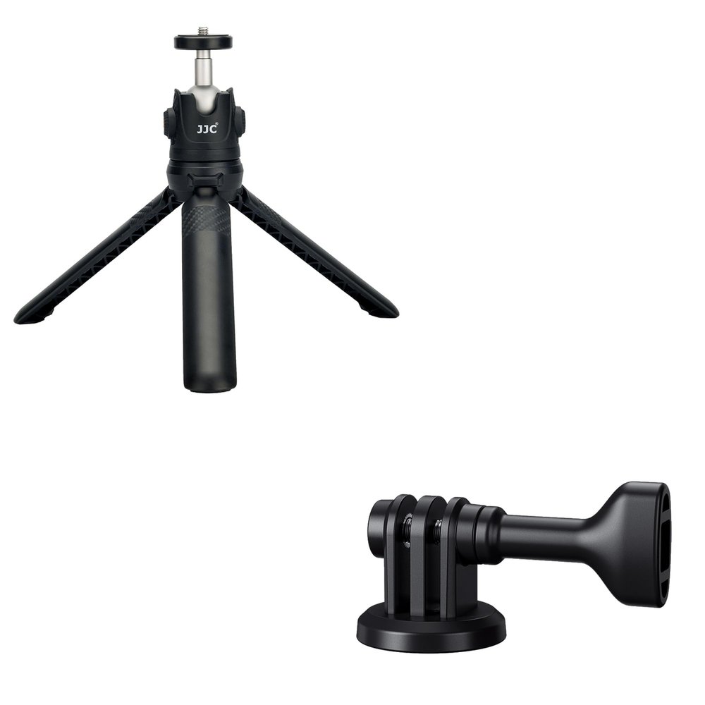 JJC Extendable Mini Tripod Selfie Stick & Tripod Mount Adapter for DSLR Camera Sony ZV-1 ZV1 ZV-1F ZV1F ZV-E10 RX100 VII & Action Camera GoPro Hero 12 11 10 9, DJI Osmo Action, Insta360 Ace Pro & More