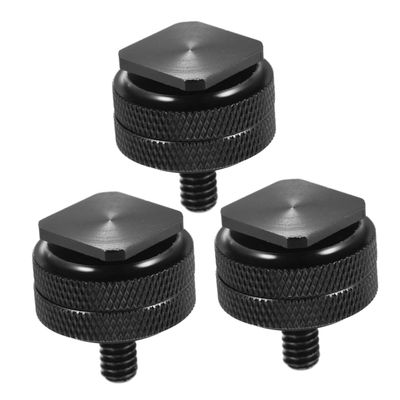 CAXUSD 3pcs Dual Layer Hot Shoe Mount Adapter for Camera Lightweight Tripod Screw for Photography Enthusiasts and Professionals