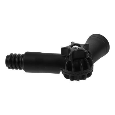 Rotatable Angle Adapter for Threaded Extension Pole, Plastic Black