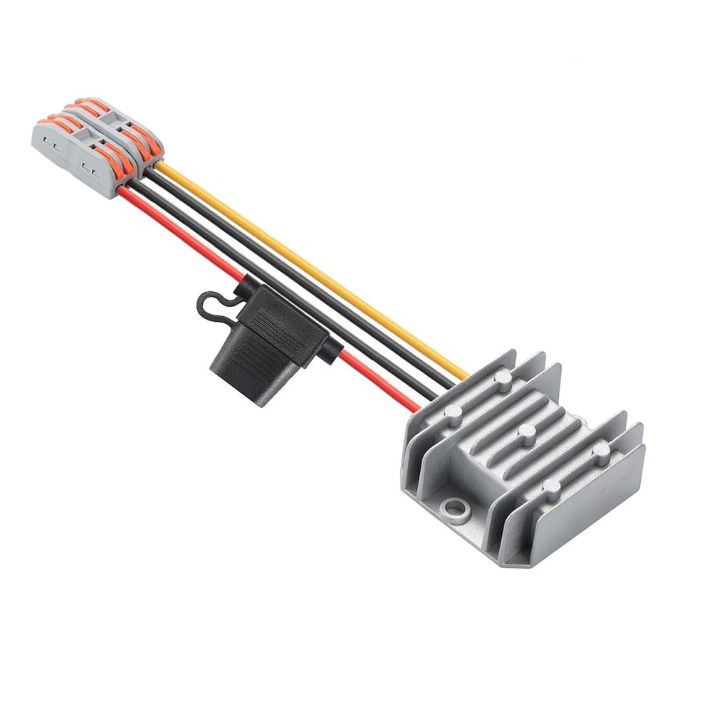 9-32V to 12V 5A DC Down Converter, DC Voltage Regulator with Waterproof Fuse and Terminal Block (9-32V to 12V5A)
