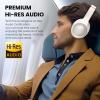 Active Noise Cancelling Headphones with Transparency Mode, 80H Playtime Wireless Over Ear Bluetooth Headphones with ENC Microphone, Deep Bass, Memory Foam Ear Cups, for Travel, Home Office, White view 2