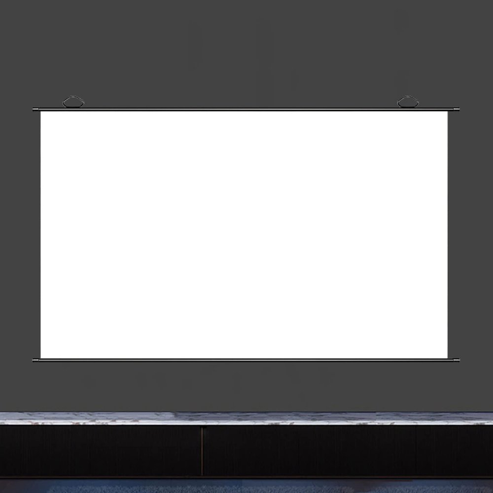 ntumLeap Projector Screen 4:3/16:9 HD Portable Foldable Projector Screen Home Projector Screen Manual Projection Screen, for Home Cinema Indoor and Office Meetings - 178 Wide ANG(60 inch 16: 9