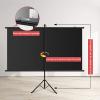 ntumLeap Projector Screen with Stand 4:3/16:9 HD Portable Outdoor Indoor Movie Screen Foldable Tripod Projector Screen Free-Standing Projection Screen, for Home Theater, Gaming, O(84inch 16:9 view 2