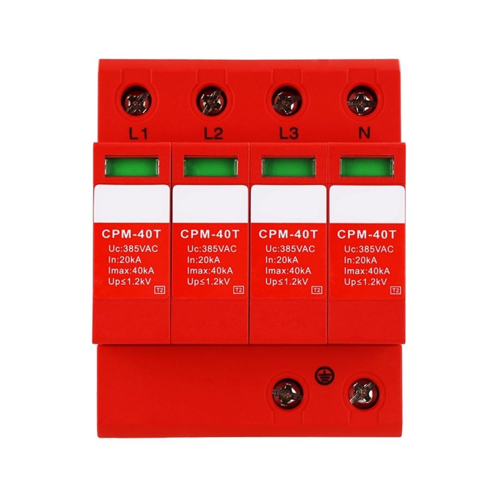 DEBLAN 380V Power Supply Lightning Arrester 40KA Three-Phase Power Supply Lightning Arrester Surge Protector CPM-40T 1.2kV