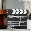 VICASKY Movie Directors Clapboard Wooden Film Board for Photography Action Scene Cut Prop for Boys and Girls Educational Tool and Movie Black view 2