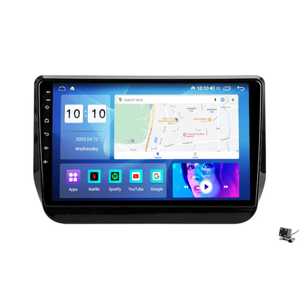 Ottspu Car Stereo Radio with Car-Play Android Auto for Hyundai H1 2 Grand Starex TQ 2017-2022 9 Inch Android 12 Touch Screen Bluetooth Car Radio with GPS Navigation FM Wifi Backup Camera And Cooling F