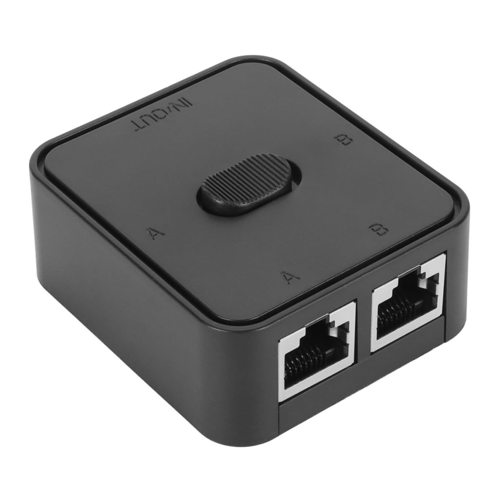 2 Port Gigabit Network Switch 10 100 1000Mbps 2 in 1 Out 1 in 2 Out PoE Extender Switch RJ45 Splitter Selector Switch for Cat 6