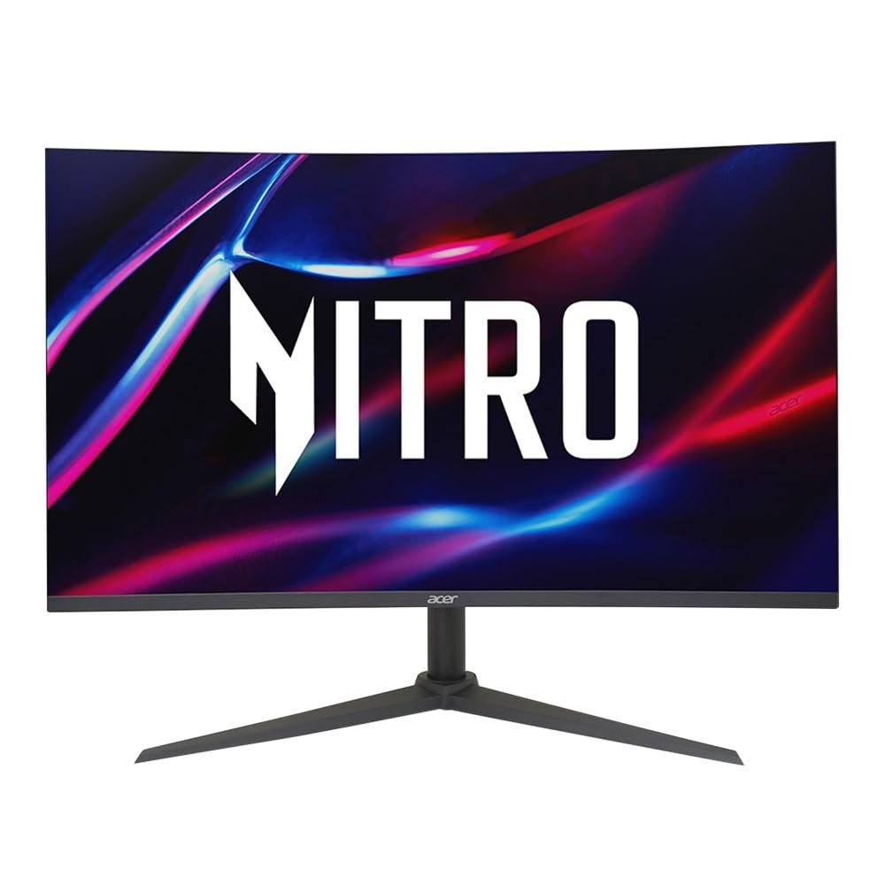 acer Nitro 31.5" WQHD (2560 x 1440) 1500R Curved Widescreen VA Display Monitor XZ322QU ZeroFrame AMD FreeSync Premium - 180Hz DP, 1ms Response Time, HDMI Cable Included