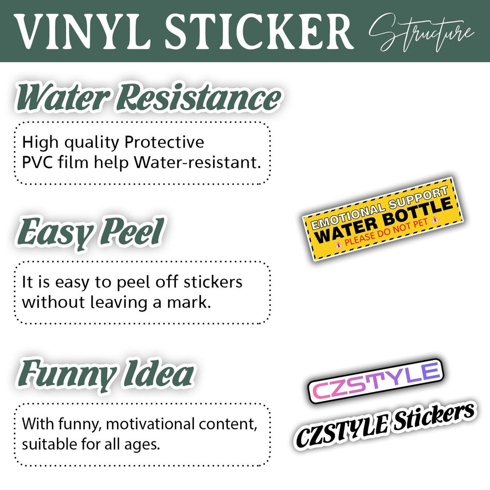 (3Pcs) Emotional Support Water Bottle Please Do Not Pet Sticker Funny Quote Waterproof Vinyl Sticker for Books Laptops Phone Water Bottles Kindle Decals 3 Inches