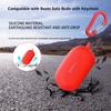 Case for Beats Solo Buds Case Cover with Flower Keychain, Cute Soft Silicone Shockproof Protective Skin Cases for Beats Solo Buds Wireless Earbuds with Carabiner for Women Girl (Azure Blue) view 2