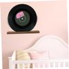 Vaguelly 1set Wall-mounted Vinyl Record Holder Solid Wood Display Rack for Albums Multi-functional Organizer for Vinyl Records and view 2
