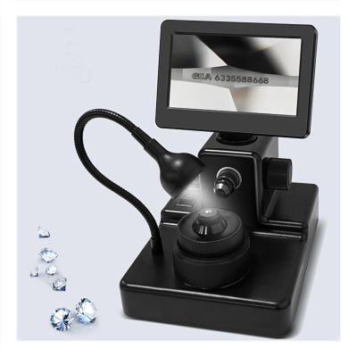 YSFHYAN Digital Diamond Girdle Viewer,Jewelry Identification Microscope,Diamond Inscription Viewer,4.3 Inch Large Screen,Clear Magnification of 1000 Times,for Jewelry and Diamond Identification