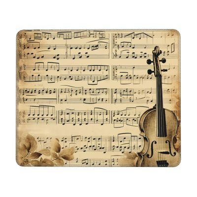 Mousepad Small MouseMat with Anti-Slip Rubber Base Music Notes on Old Paper MousePads for Man Woman Computer Mousepad for Wireless Mouses Keyboard Mat Gaming Desk Pad for Home 7 x 8.6 in