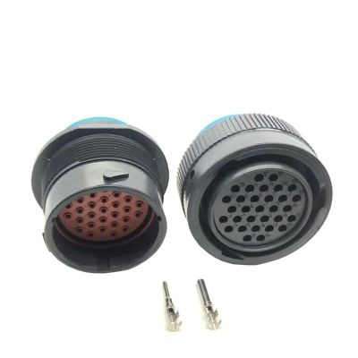Chunsu 1Sets 31 Pin TE Series HDP26-24-31SE HDP24-24-31PE Male and Female Connector with Terminals(31p Female Male A)