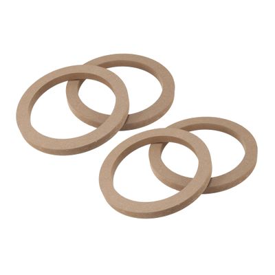 REPAIROCK 4 Pcs 6.5" Universal Wooden Car Speaker Subwoofer Mounting Spacer Rings Adapter Bracket Holder Plate Auto Replacement Parts