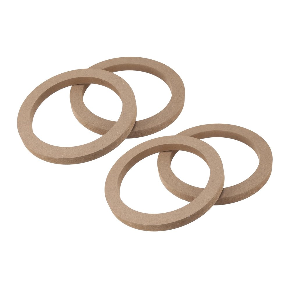 REPAIROCK 4 Pcs 6.5" Universal Wooden Car Speaker Subwoofer Mounting Spacer Rings Adapter Bracket Holder Plate Auto Replacement Parts