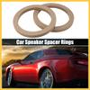 REPAIROCK 4 Pcs 6.5" Universal Wooden Car Speaker Subwoofer Mounting Spacer Rings Adapter Bracket Holder Plate Auto Replacement Parts view 2