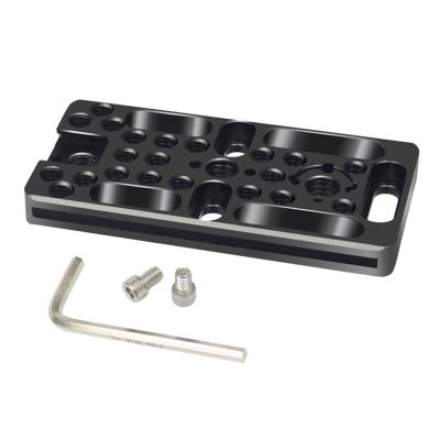 Cheese Plate Camera Mounting Plate with 1/4in & 3/8in Universal Type Positioning Hole Expansion Cheese Plate PTZ Quick mounting Plate Quick Release Cheese Expansion Board