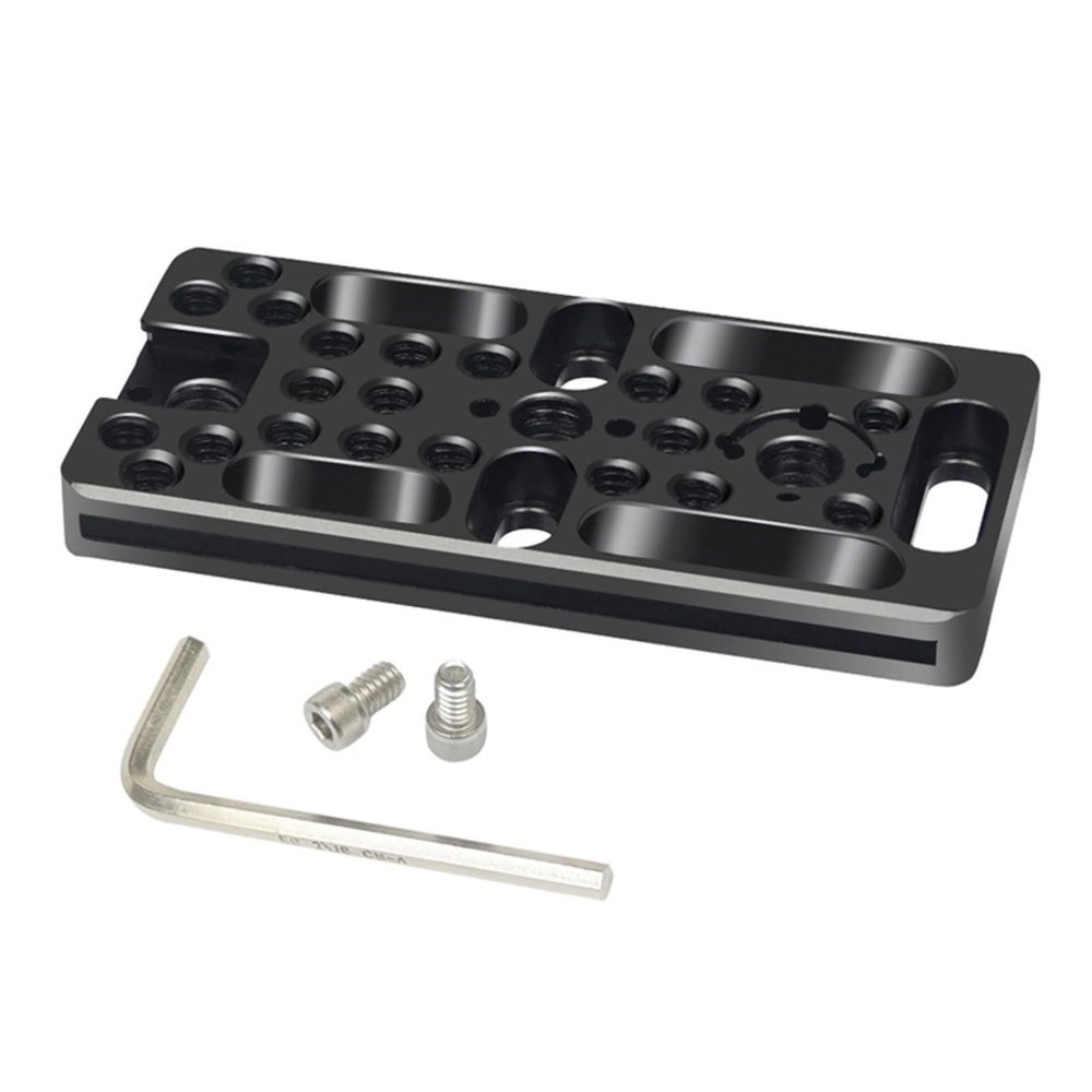Cheese Plate Camera Mounting Plate with 1/4in & 3/8in Universal Type Positioning Hole Expansion Cheese Plate PTZ Quick mounting Plate Quick Release Cheese Expansion Board