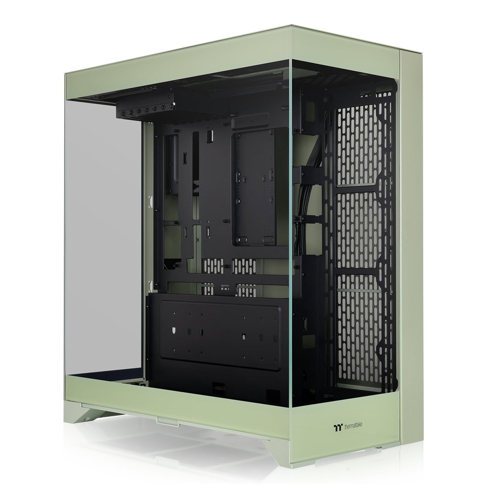CTE E550 TG Matcha Green Mid Tower ATX Case; 3 Tempered Glass Panels; Hidden-Connector Motherboard Support; Three-Way VGA Installations; Dual Chamber Design; CA-1Z8-00MEWN-00; 3 Year Warranty