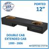 Chevy Silverado Extended Cab 1999-2006 Dual Sub Box Subwoofer Enclosure (PORTED, 12") view 2