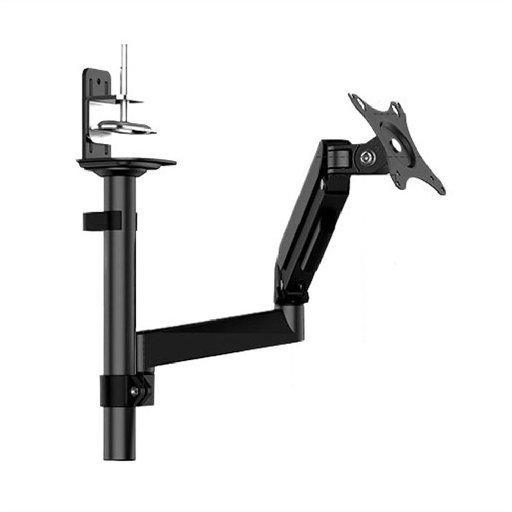 LICONG-2020 Display Bracket Arm Single Monitor Mount Arm, 13-34 Inch Fully Adjustable Gas Spring Monitor Hanger with C-Clamp Base and VESA 75/100mm, Holds up to 19.8lbs Display Bracket