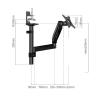 LICONG-2020 Display Bracket Arm Single Monitor Mount Arm, 13-34 Inch Fully Adjustable Gas Spring Monitor Hanger with C-Clamp Base and VESA 75/100mm, Holds up to 19.8lbs Display Bracket view 2