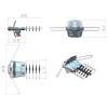 TA-102G 360 Rotating UV Dual Segment 28-36dB Outdoor Antenna Without Bracket view 2