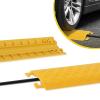 Yqyc 4-Pcs Cable Protector Cover Ramp, 2000lbs Load Capacity Floor Cord Cover Cord Protector Ramp Speed Bump Hose Cable Ramp Protective Cover(Black) view 3