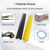Yqyc 4-Pcs Cable Protector Cover Ramp, 2000lbs Load Capacity Floor Cord Cover Cord Protector Ramp Speed Bump Hose Cable Ramp Protective Cover(Black) view 4