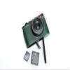 BMAOLLONGB D-Lux 8 Camera Case, Handmade Genuine Real Leather Half Camera Case Bag Cover for Leica D-Lux 8 Camera Bottom Opening Version + Hand Strap (Green) view 3